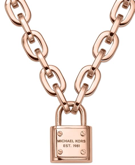 michael kors rosegold necklace|rose gold necklace for women.